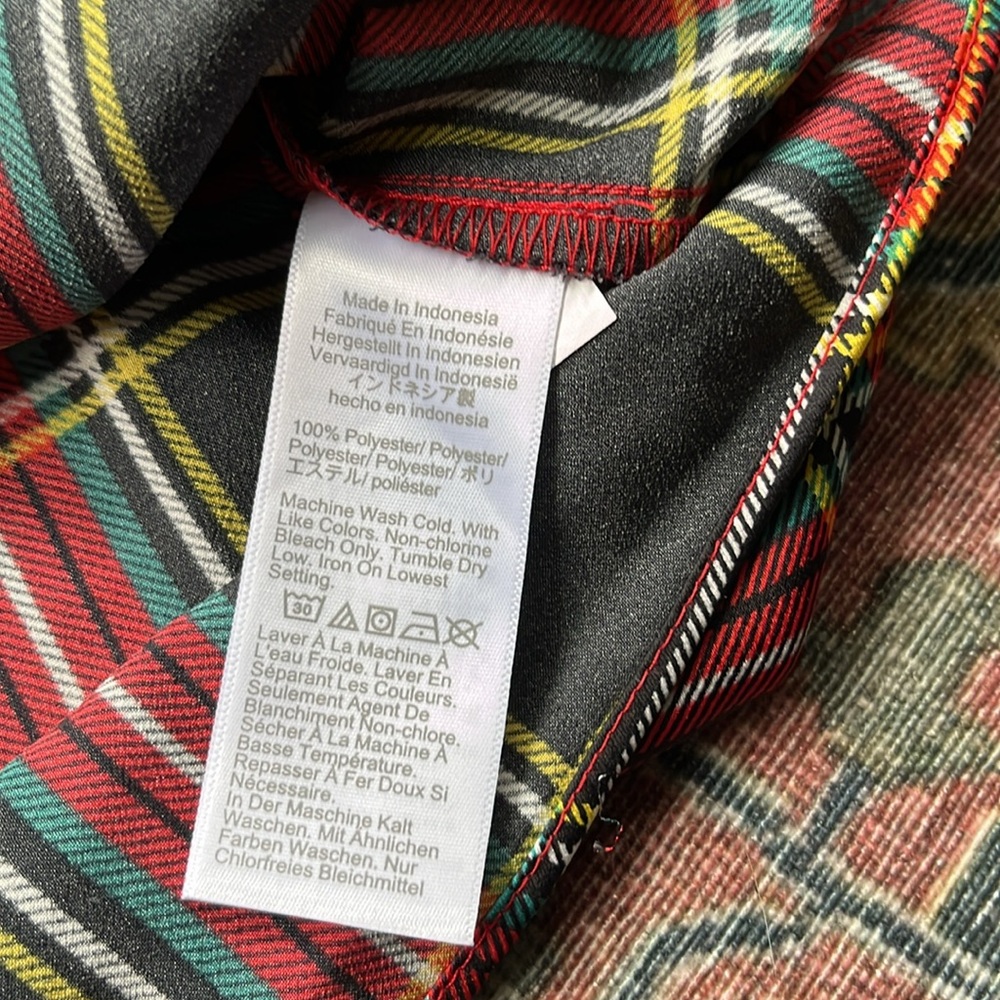 J. Crew Factory Tartan Bow Neck Top - Picture 5 of 6